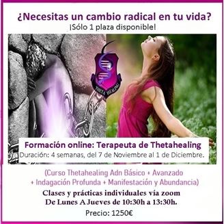 Imagen de FORMACIÓN TERAPEUTA DE THETAHEALING vía ZOOM