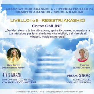 Imagen de CORSO DI REGISTRI AKASHICI LIVELLI 1 E 2 ONLINE IN ITALIANO