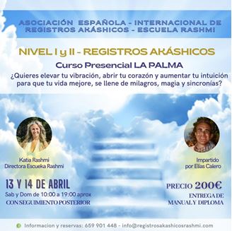 Imagen de REGISTROS AKÁSHICOS NIVEL I y II EN LA PALMA