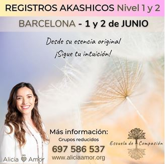 Imagen de CURSO DE REGISTROS AKÁSHICOS NIVEL I Y II BARCELONA
