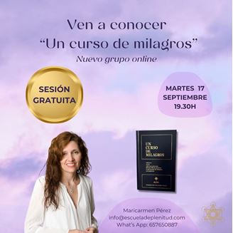 Imagen de VEN A CONOCER "UN CURSO DE MILAGROS"