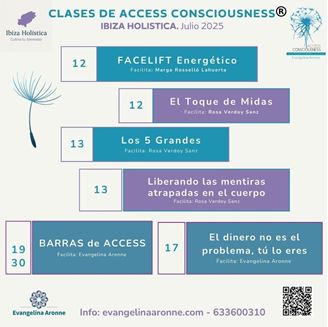 Imagen de Julio en Ibiza: Clases de Access Consciousness