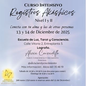 Imagen de CURSO DE REGISTROS AKÁSHICOS NIVEL I y II EN LOGROÑO