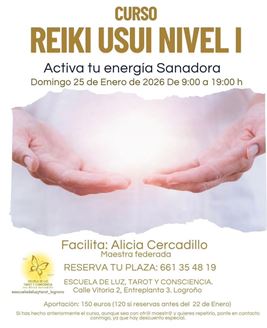 Imagen de CURSO REIKI USUI NIVEL I EN LOGROÑO
