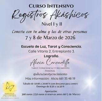 Imagen de CURSO DE REGISTROS AKÁSHICOS NIVEL I y II EN LOGROÑO
