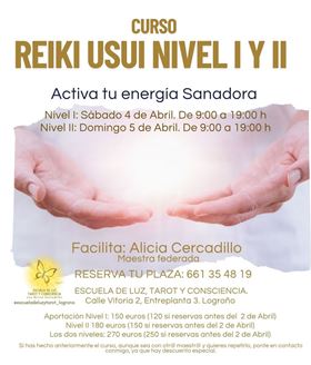 Imagen de CURSO REIKI USUI NIVEL I EN LOGROÑO
