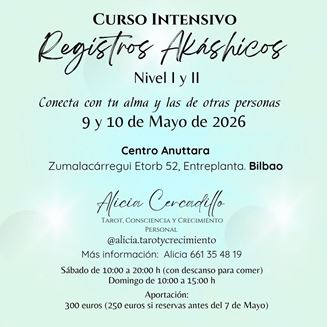 Imagen de CURSO DE REGISTROS AKÁSHICOS NIVEL I y II EN BILBAO