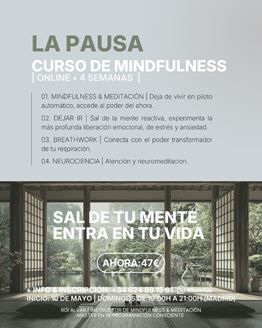 Imagen de CURSO ONLINE DE MINDFULNESS "LA PAUSA"