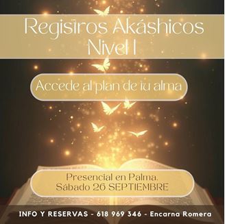 Imagen de REGISTROS AKÁSHICOS NIVEL I - CURSO PRESENCIAL EN PALMA