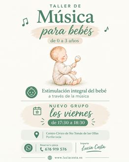 Imagen de TALLERES DE MÚSICA PARA BEBÉS Y PEQUES